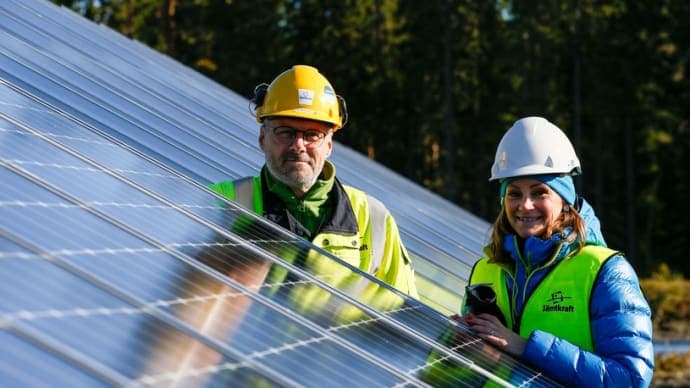 Pär Nordström och Caroline Hildahl, Jämtkraft. Bild fri för publicering.