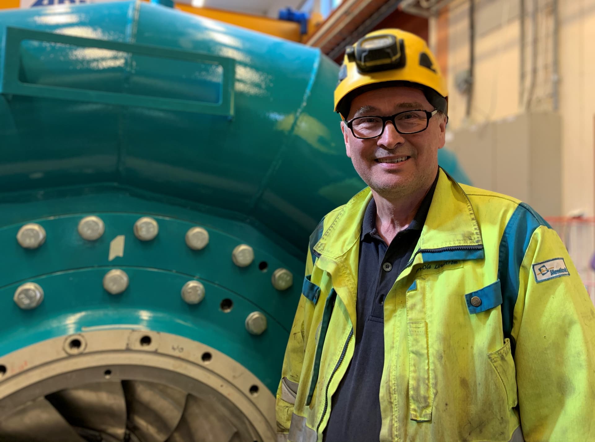Bert-Ola Wolfenstein, platschef och projektansvarig för renoveringen av Duveds Vattenkraftstation.