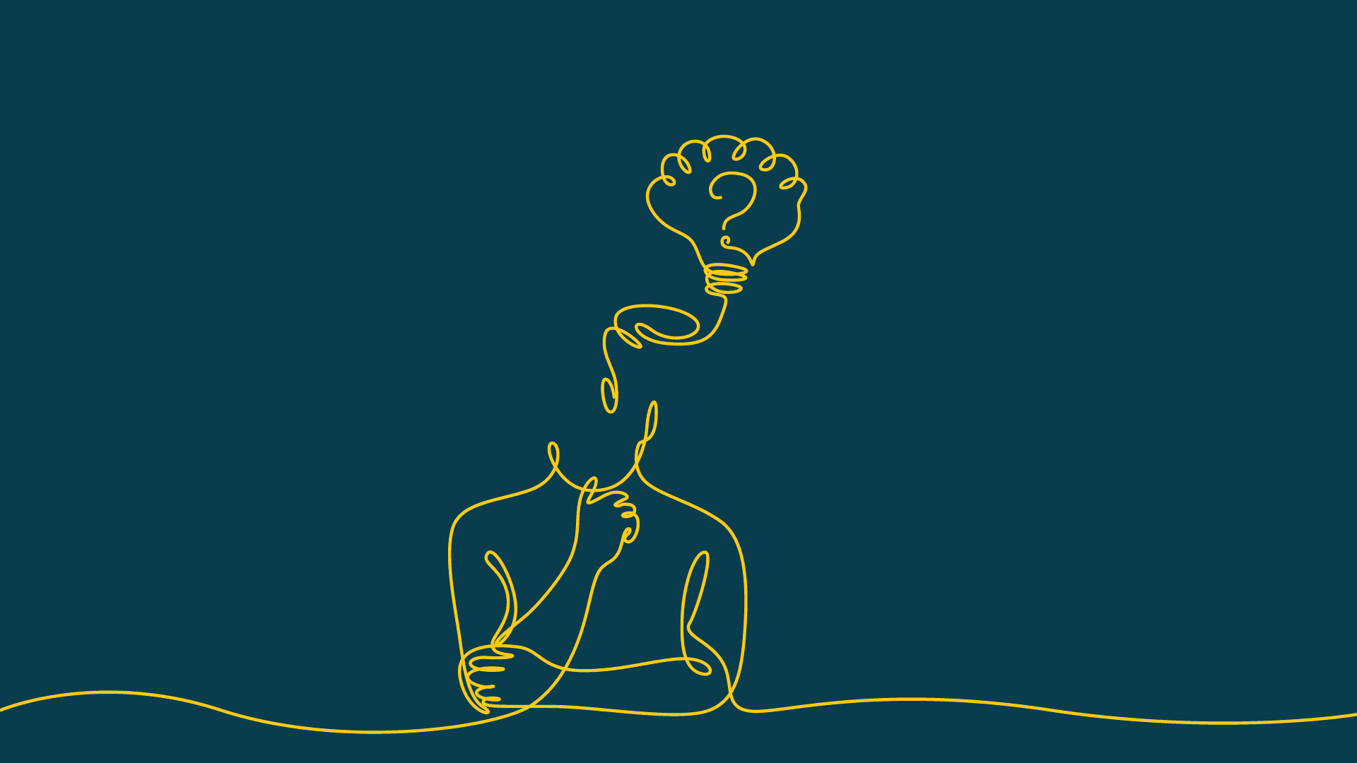 Illustration av en person som funderar