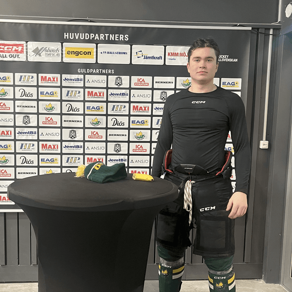 En person i hockeyutrustning